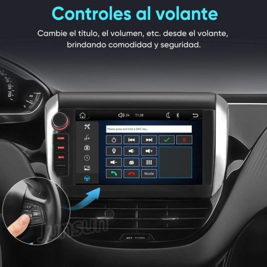 Autoradio 2DIN JUNSUN 8'' CarPlay Android Auto Peugeot