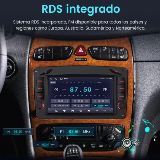 Autorradio JUNSUN 7" Android 15 CarPlay/Android Auto 2 GB/64 GB Mercedes CLK W209