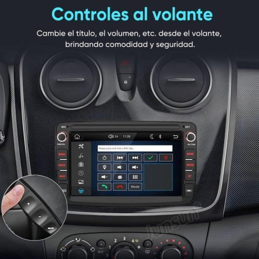 Autorradio JUNSUN 7" CarPlay Android Auto Renault Dacia Duster Dokker Lodgy Bluetooth