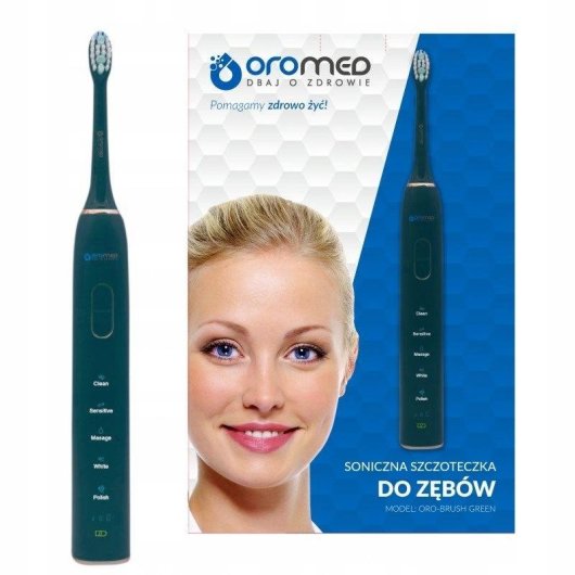 Spazzolino Sonico Oromed ORO-BRUSH GREEN 5 Modalita 2 Testine Timer
