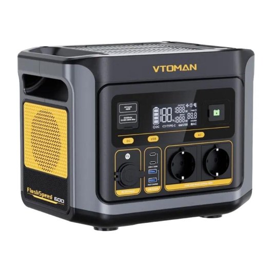 Estación de energía VTOMAN FlashSpeed 600 499 Wh 2 AC, 2 DC y 4 USB LiFePO4 UPS