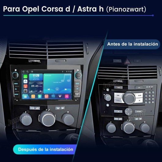 Autorradio JUNSUN 7" CarPlay Android Auto 2 DIN Bluetooth Opel Zafira B y Corsa C/D