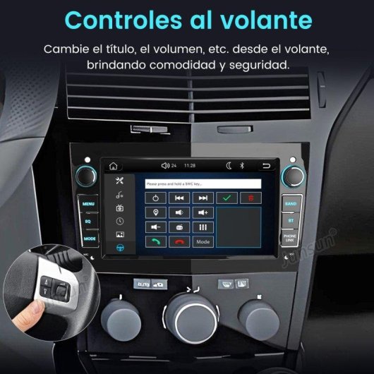Autorradio JUNSUN 7" CarPlay Android Auto 2 DIN Bluetooth Opel Zafira B y Corsa C/D