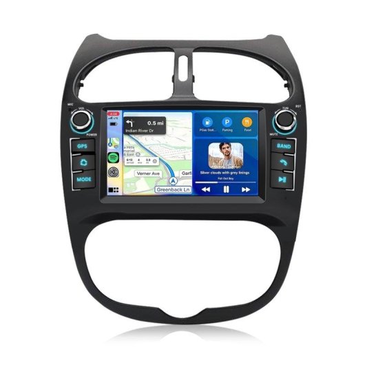 Autoradio JUNSUN Peugeot 206 CC 7'' Carplay Android 15 2+64 Go