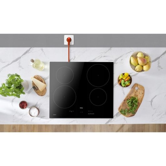 Placa de inducción Amica PIH6540PHTULN 3.0 59,2 cm 4 zonas 3,7 kW negra