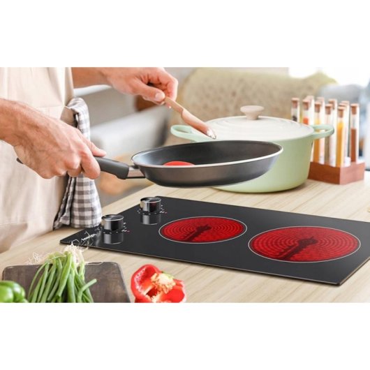 Plaque vitroceramique IsEasy LT2V-30 2 zones 1200/2000 W noir