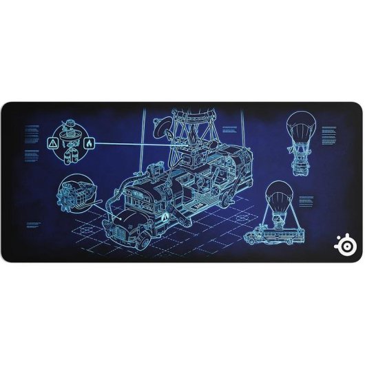 Tapis de souris gaming SteelSeries QcK XXL Fortnite Battle Bus