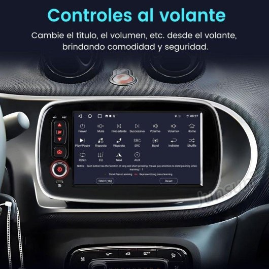 Radio JUNSUN 7" Android 15 2 GB/64 GB CarPlay Android Auto Smart Fortwo/Forfour 453