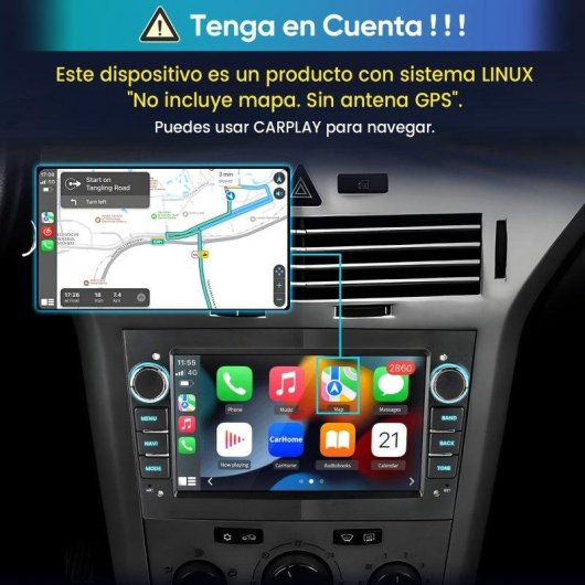 Autoradio 7'' JUNSUN CarPlay Android Auto Opel Zafira
