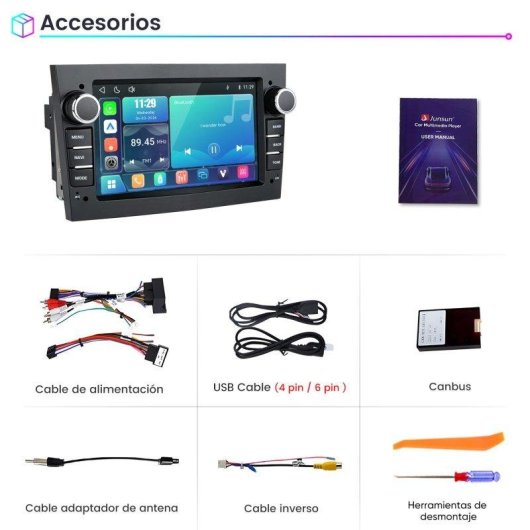 Autoradio 7'' JUNSUN CarPlay Android Auto Opel Zafira