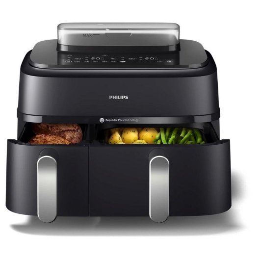 Freidora de Aire Philips NA551/00 9 L 2750 W Doble Cesta con Vapor