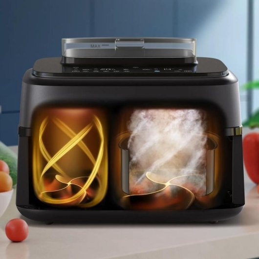 Freidora de Aire Philips NA551/00 9 L 2750 W Doble Cesta con Vapor