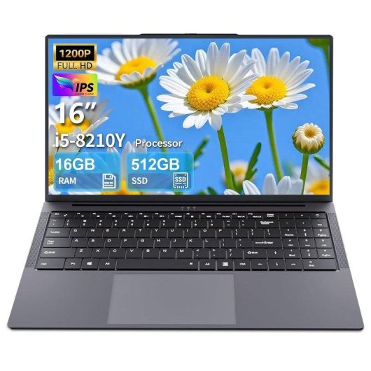 Portátil Micrear 16" Intel Core i5-8210Y 16GB Windows 11 Pro 512GB SSD teclado numérico