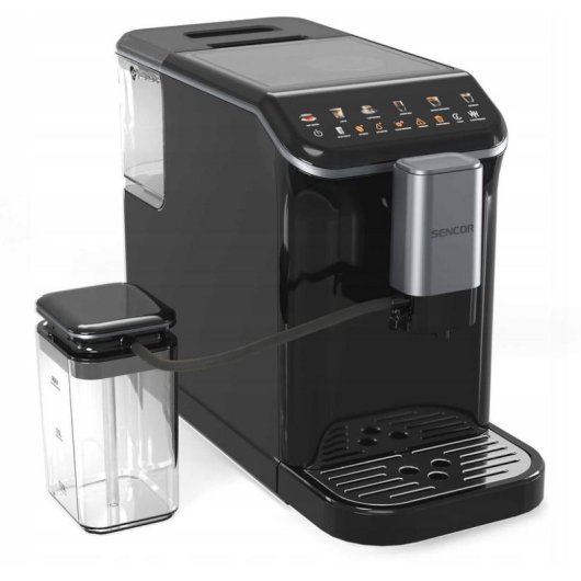 Cafetera superautomática Sencor SES 8100BK 1,5 L 20 bares con molinillo y leche