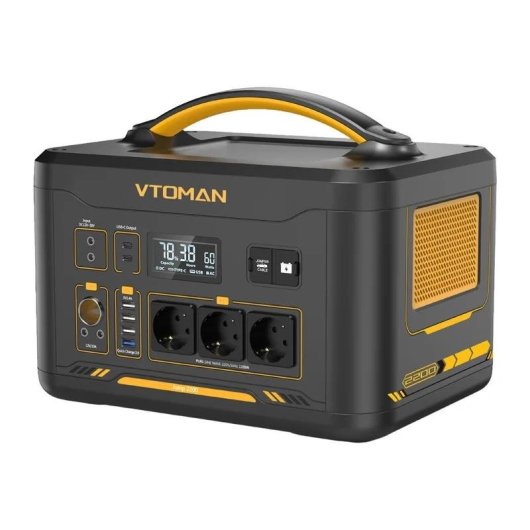 Station d'energie Vtoman Jump 2200 1548Wh 3 AC 6 USB LiFePO4 LCD