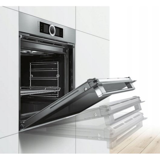 Horno Multifunción Bosch HBG571EB4 71L 60cm Pirolítico A+ con Air Fry Negro