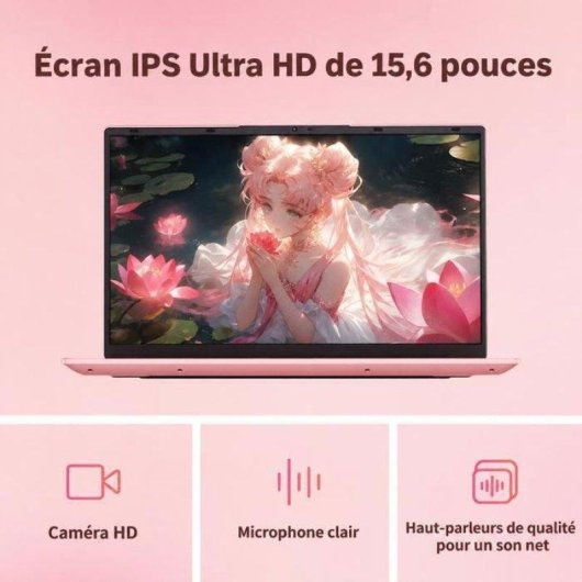 Portátil AUUSDA 15.6" AMD Ryzen 3 3250C 8GB 256GB SSD Windows 11 Pro Rosa