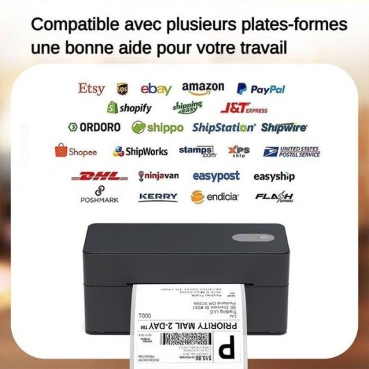 Imprimante d'etiquettes Nobrand Thermique Bluetooth 30-110 mm