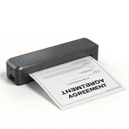 Imprimante thermique portable A4 Bluetooth USB sans encre 620 g Noir