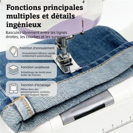 Machine a coudre Generique Debutants 12 Points Kit 42 Accessoires Violet