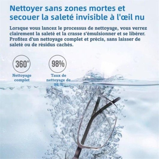 Nettoyeur Ultrasonique Écran Tactile 46 kHz 700 ml Acier Inox Blanc