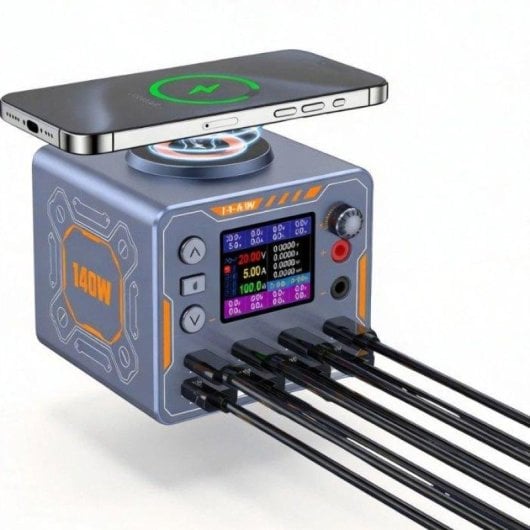 Station de charge Nobrand 140W 9 Ports USB PD QC Qi