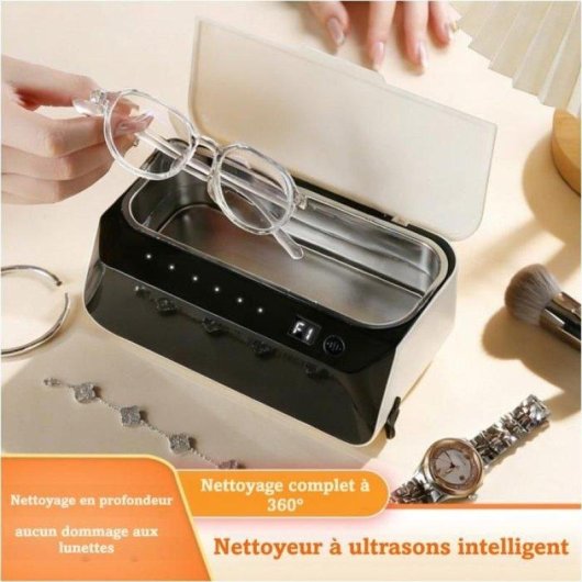 Nettoyeur à ultrasons Nobrand 430 ml, inox 304, USB, gris