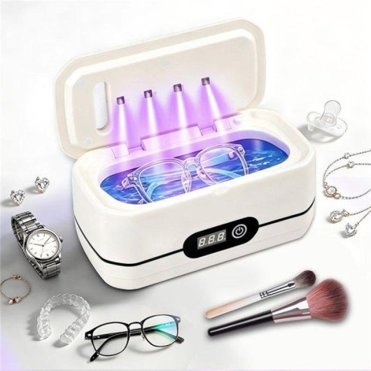 Nettoyeur à ultrasons Générique 4 UV, écran tactile LED, 5 niveaux, blanc