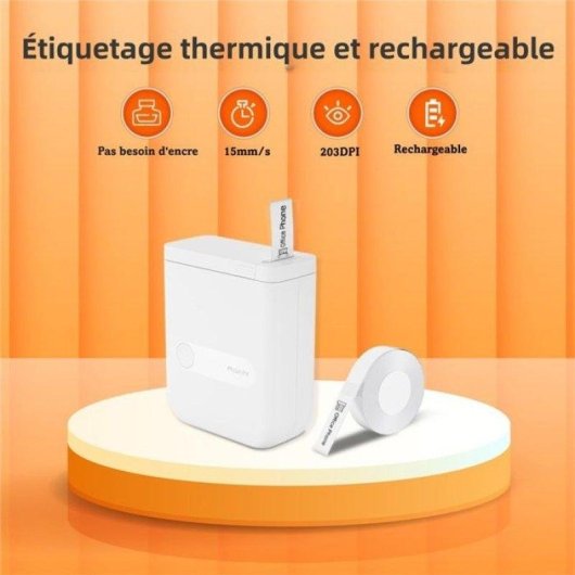 Imprimante d'etiquettes Bluetooth Nobrand Mini 12 mm 203 dpi