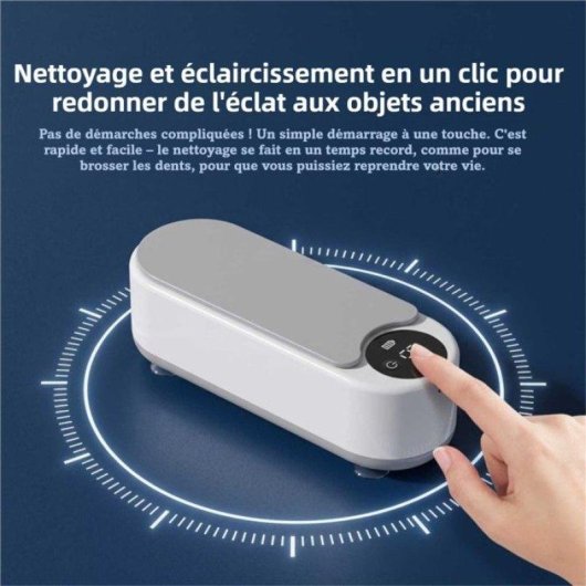 Nettoyeur Ultrasonique Generique Portatif USB Blanc