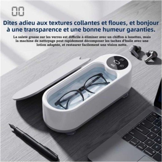 Nettoyeur Ultrasonique Generique Portatif USB Blanc