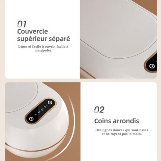 Nettoyeur ultrasonique Generique 47 kHz UV 3 minuteries 350 ml Blanc