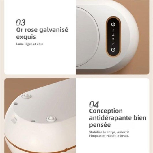 Nettoyeur ultrasonique Generique 47 kHz UV 3 minuteries 350 ml Blanc