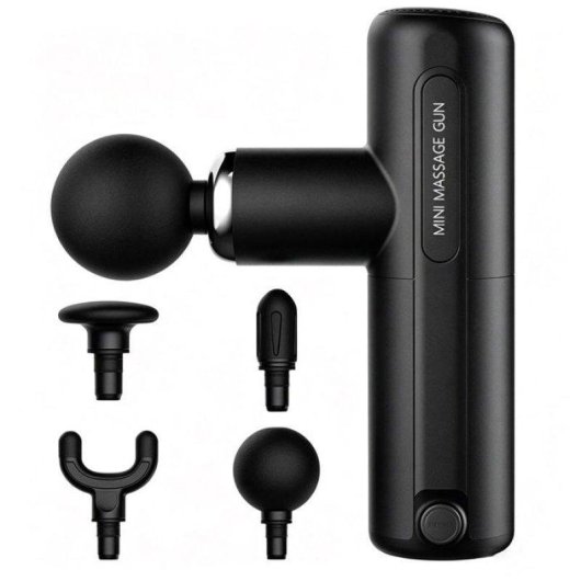 Pistolet de massage mini Nobrand 4 têtes 45 W 2000 mAh USB-C Noir