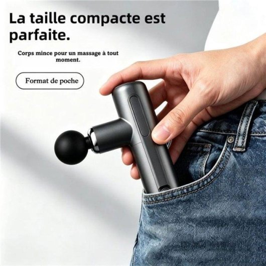 Pistolet de massage mini Nobrand 4 têtes 45 W 2000 mAh USB-C Noir