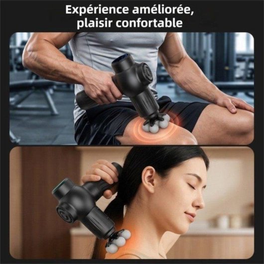 Pistolet de massage Nobrand 8 tetes 24 W 6800 tr/min LCD