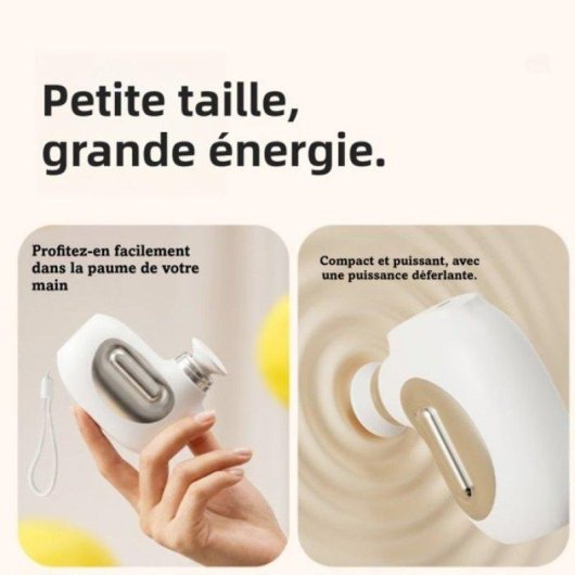 Pistolet de massage mini Nobrand 4 vitesses 5 embouts USB-C Blanc