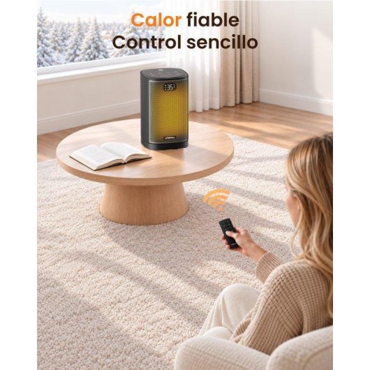 Chauffage ceramique Ateroll 1500W oscillant avec mode Eco