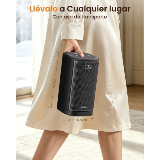 Chauffage ceramique Ateroll 1500W oscillant avec mode Eco