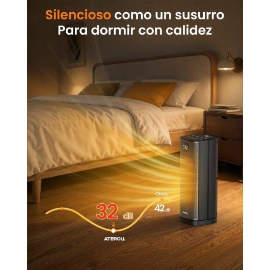 Chauffage ceramique Ateroll 2000W oscillant avec telecommande