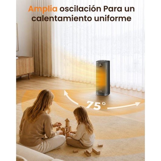 Chauffage ceramique Ateroll 2000W oscillant avec telecommande