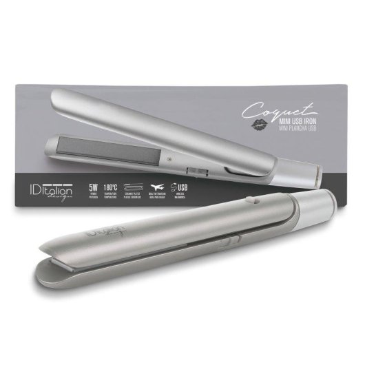 Keramik-Glätteisen Italian Design Coquet USB 180 °C Silber