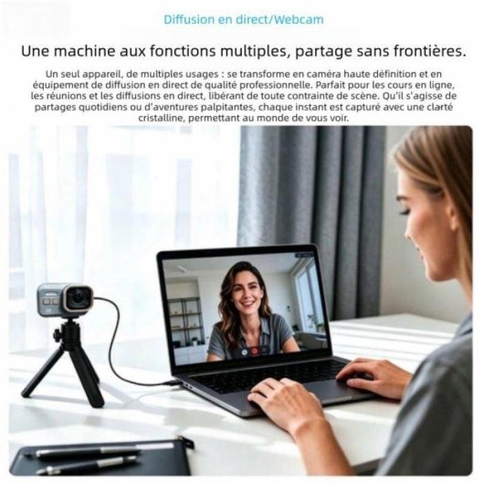 Caméra sport Nobrand 5K Wi-Fi UltraWide 170° EIS IP68