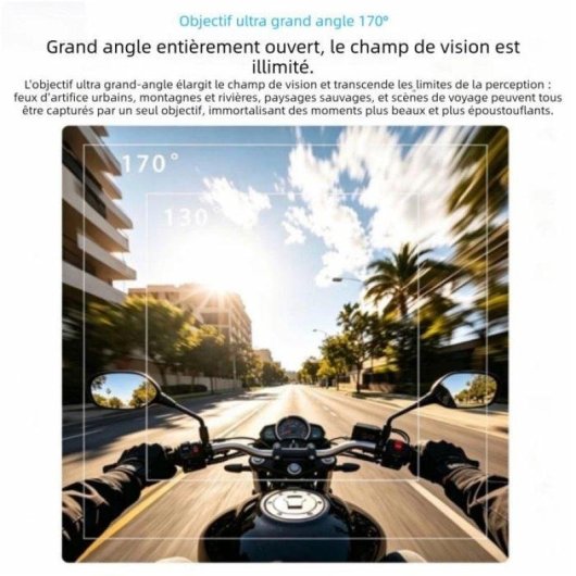 Caméra sport Nobrand 5K Wi-Fi UltraWide 170° EIS IP68
