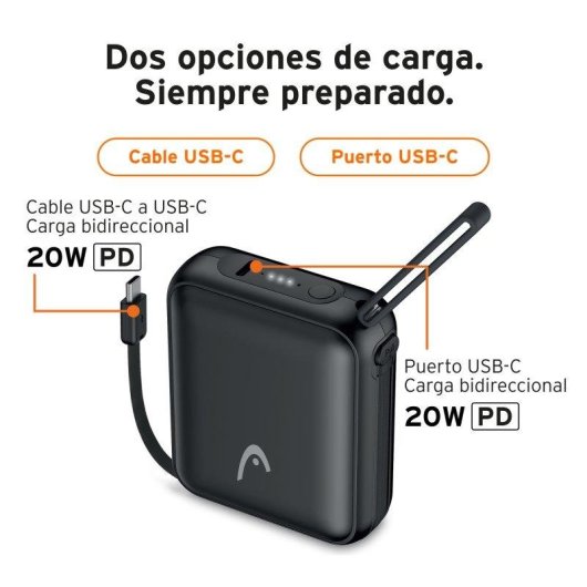 Power Bank Head Nomad 10000 mAh 20 W Apta para avión
