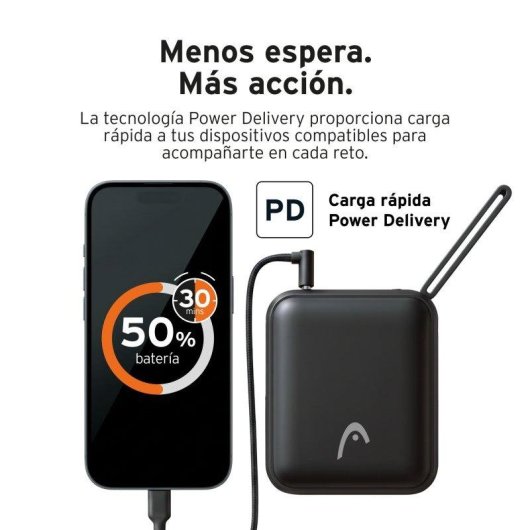 Power Bank Head Nomad 10000 mAh 20 W Apta para avión