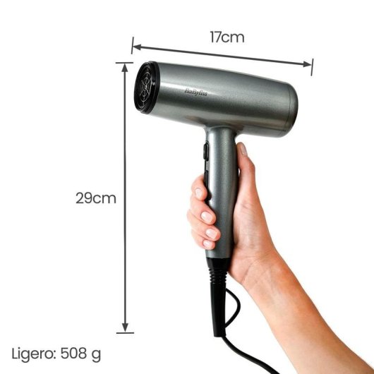Secador de Cabelo Ionico BaByliss D581E 2100W 3 Temperaturas 2 Velocidades Preto e Prata
