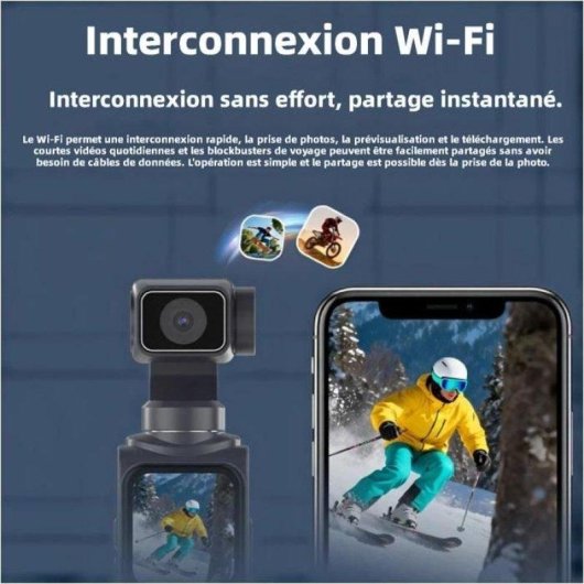 Camera sportive Nobrand 4K 64 MP WiFi BT sans UltraWide ni stabilisation avancee