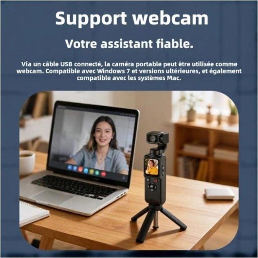Camera sportive Nobrand 4K 64 MP WiFi BT sans UltraWide ni stabilisation avancee