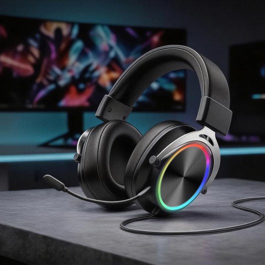 Auriculares Mars Gaming MH-FORGE con cable Jack 3,5 mm para gaming, negros